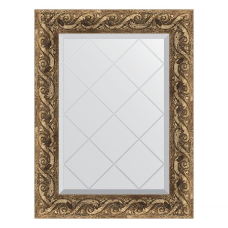 Mirror with engraving in the baguette frame, fresco 84 mm, 56x73 cm