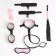 Erotic set, pink, 7 items