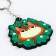 Rubber Kittein keychain, 5.5 x 5 cm