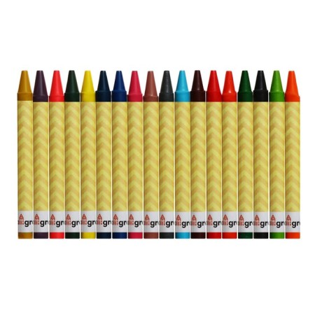 Pencils wax 18 colors, 93 x 8 mm, calligrata, in a cardboard box-2