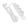 Duwi extension cord, 3 sockets, 1.5 m, 10 A, 2200 W, PVS 3x0.75 mm2, with salary, white