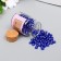 Round 6/0 beads in the bottle "Dark blue" transparent-color 20 g