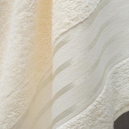 Tenle Ethel "stripes", milk 50x90 cm, 100% cotton, 370g/m2-1