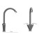 Kitchen mixer Ulgran U011-309, two-wound, dark gray color
