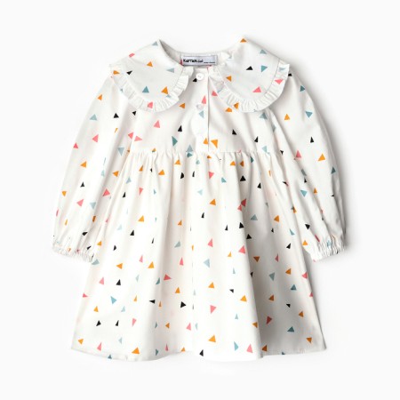 Children's dress with collar Kaftan R.34 (122-128 cm) white-2