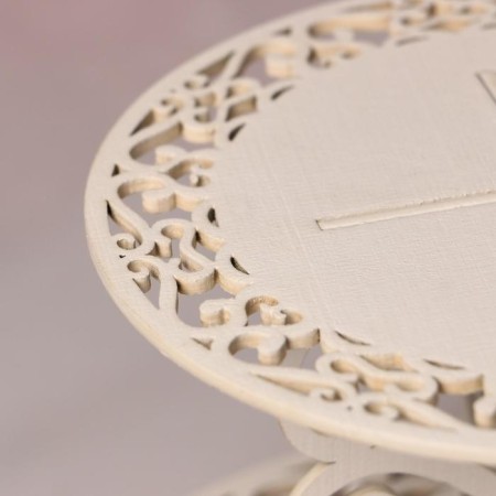Cake stand, 2-tier, wood, collapsible, h = 15 cm, d = 19.24 cm-2