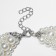 Beads "Pearl cascade", 5 threads, beads No. 4, 6, 8, 10, milk color in silver, 70 cm
