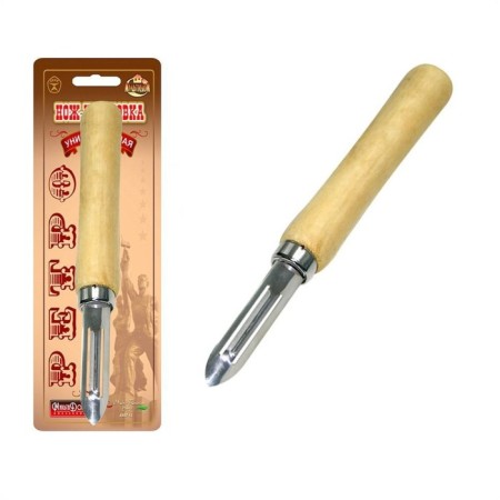 Vegetable cleaning "Multidom" "Retro", with a wooden pen, 16x4