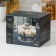 Glass spices on a stand on the Magistro “White Marble” stand, 6 pcs, white color
