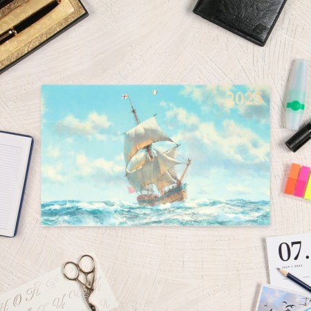 Calendar Nast -quarter premium trio "sailboat" 2025, 34 x 84 cm-1