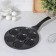 Ribbed pan-booty, d = 26 cm, plastic handle, black color
