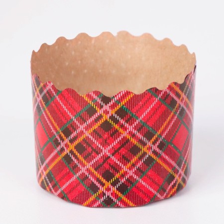 Paper form for cupcake, muffins and kulich "Red Cage" 60x45mm, (packaging 4000 pcs)-1