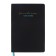 The diary is low, A5, 136 sheets, leatherette, Devente. ULTRA, hard cover, foil embossing, perforation, lies, block 70%, black/blue