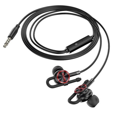 Hoco M84 headphones, wired, vacuum, microphone, 1.2 m, black-2