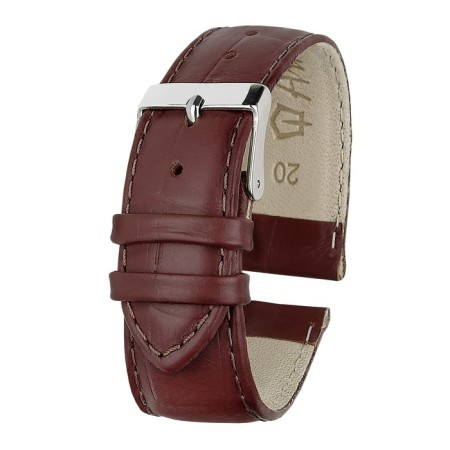Watch strap, male, 20 mm, genuine leather, light brown