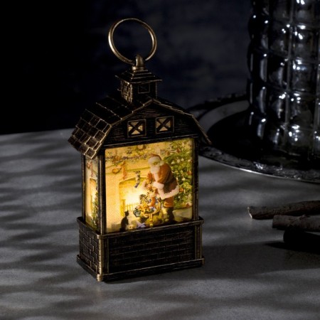 LED figure "Santa Claus with gifts" 7.5 × 14 × 4.2 cm, plastic, batteries AG13x3, glow warm white