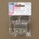 Bag's fastener, 4 × 2.8 cm, pearl silver color