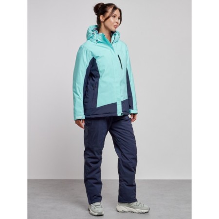 Ski costume female winter, size 52, turquoise color-2