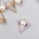 Decor for creativity metal, plastic, enamel "Triangle with a bead" 2.4x2.8 cm