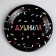Disposable paper plate "stuffed", black, 18 cm