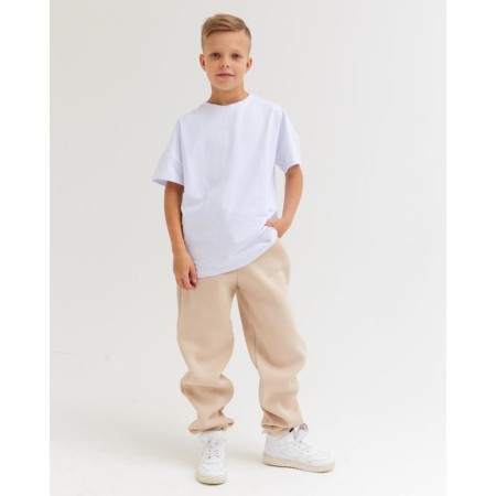 Children's pants Minaku: Basic Line Kids, beige color, height 122-1