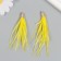 Decor for creativity Pen "Brush Ostrus" set 2 pcs yellow 9x0.5 cm