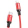 Hoco X14, Type -C cable - Lightning, 3.0 A, 3 m, fast charging, nylon braid, red