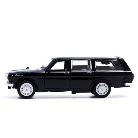 Metal machine "GAZ-2402 Volga", 12 cm, doors, luggage, black color open-1