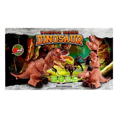 Dinosaurus robot, transforms, light and sound effects, works from batteries-10