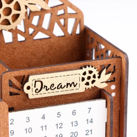 Calendar-penis "Bird", oak-zoloto, MDF, 17x7.5x12 cm-4