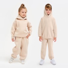 Худи детское MINAKU: Basic Line KIDS цвет бежевый, рост 104