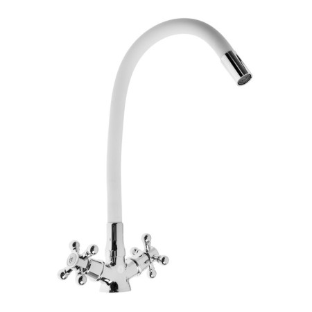 Kitchen mixer "TsS-SM cm511711", two-wound, flexible spout, brass, gray-1