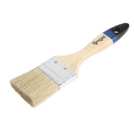 Brush flat tundra, natural bristles, wooden pen, 2 ", 50 mm