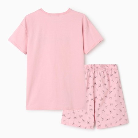 Female home set (T -shirt/shorts), powder color, size 50-8