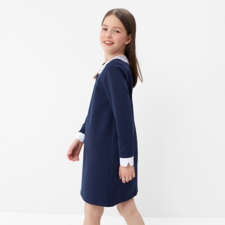 Платье для девочки, цвет темно-синий, рост 152 см-3