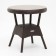 The table "Rattan Ola Dom" Round with glass, brown, 70 x 70 x 72 cm