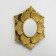 Mirror Metal "Flower with embossing" gold 69x79x7 cm