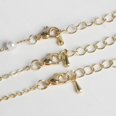 Piece "Butterfly" with beads, multi -tier, white color in gold, d = 8, 50 cm-1