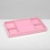 A stand for decorating 4 places and 7 strips for rings, 21 × 12.3 × 2.3 cm, pink color