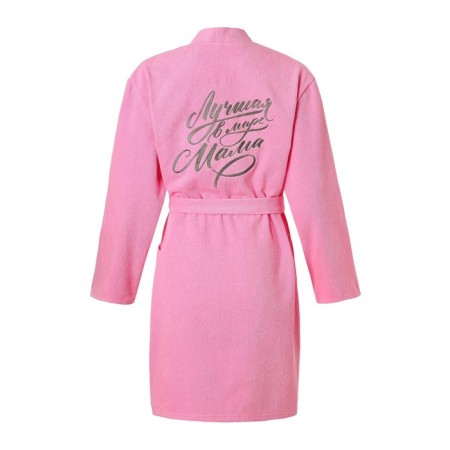 Tainted female robe, "best mom in the world" size 50-52, pink-13