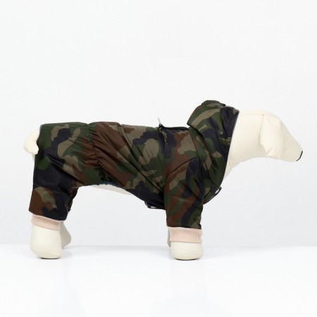 Zimovye overalls for animals “Camouflage”, M (DS 24-26, OG 34-36 cm, Osh 28 cm), mix-1