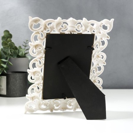 Photo frame plastic 10x15 cm "Rosary" silver 22x17 cm-3