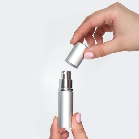 Perfume bottle, with a spray, 10 ml, silver color-13