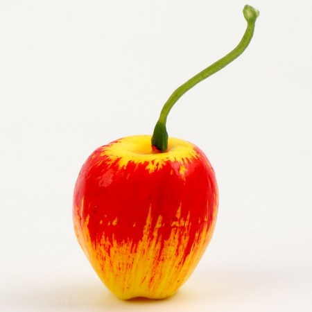 Decor "Apple" yellow, set 50 pcs., Size: 3.5 × 3 cm