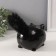 Piggy bank Ceramics "Black kitten with a fluffy tail" 11x9x15 cm