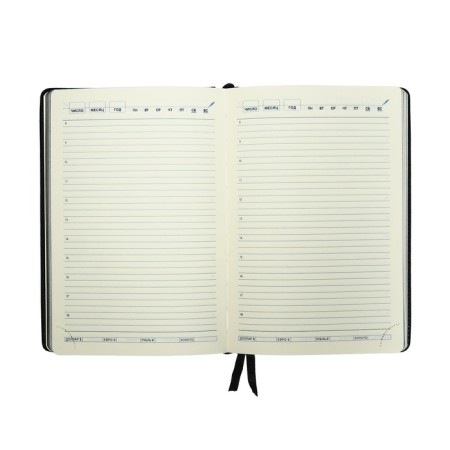 Delivery of Leduced A5, 136 sheets in a ruler, leatherette "Nebraska", silver cut, black-11