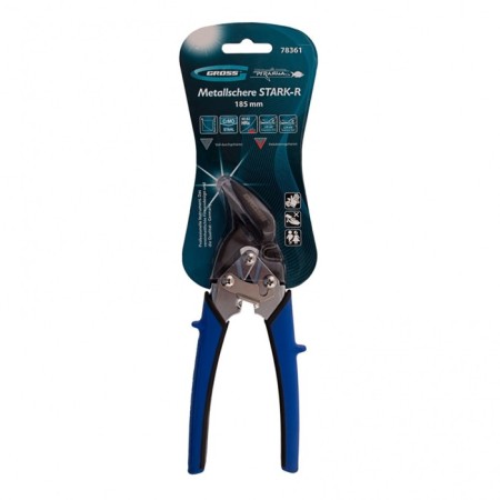 Metal scissors Gross Piranha, 185 mm, straight and right cut, CRM-3