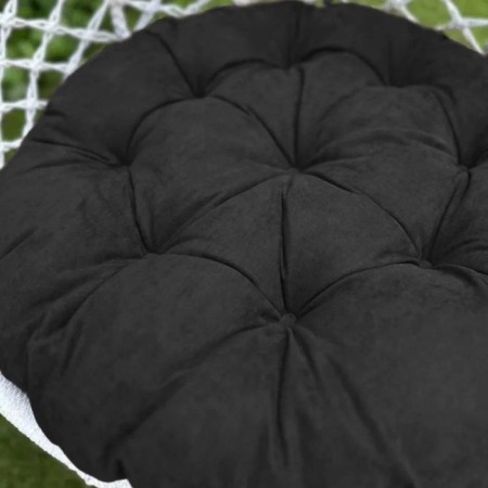 Pillow for swing "Tina", diameter 60 cm, black color-3