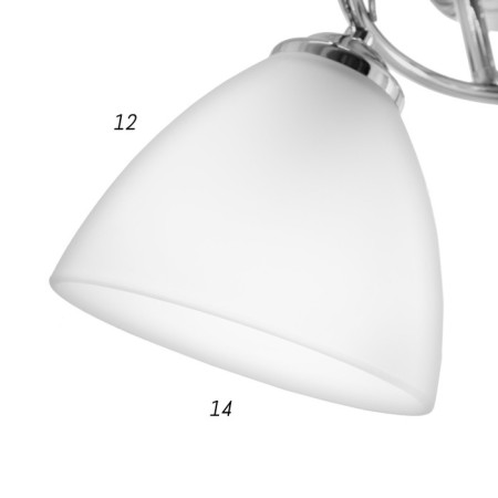Chandelier 2024/3 E27 60W chrome 46x46x25 cm-5
