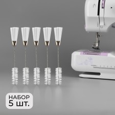 A set of bilateral brushes for cleaning the sewing machine, 5 pcs, 15 × 2 cm